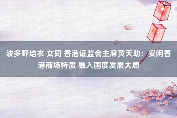 波多野结衣 女同 香港证监会主席黄天助：安闲香港商场特质 融入国度发展大局