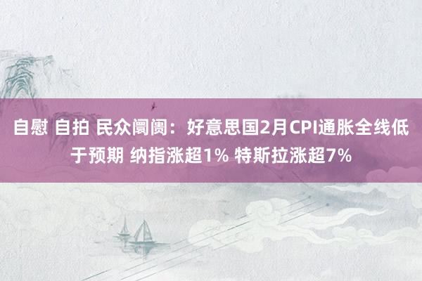 自慰 自拍 民众阛阓：好意思国2月CPI通胀全线低于预期 纳指涨超1% 特斯拉涨超7%