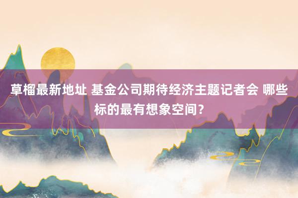草榴最新地址 基金公司期待经济主题记者会 哪些标的最有想象空间？