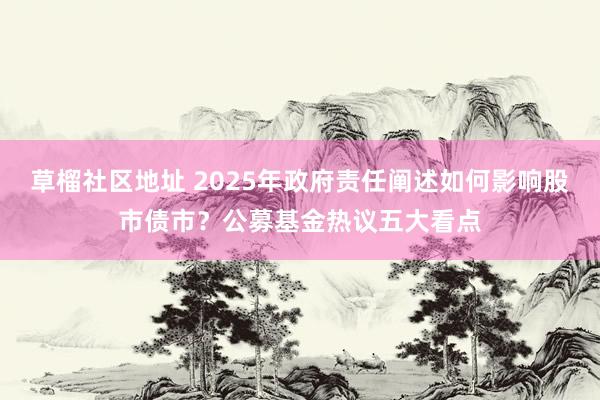 草榴社区地址 2025年政府责任阐述如何影响股市债市？公募基金热议五大看点