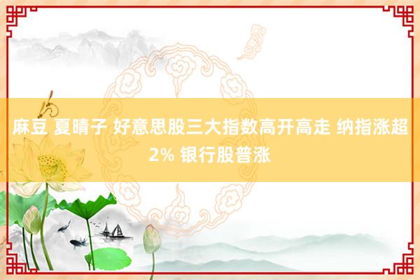麻豆 夏晴子 好意思股三大指数高开高走 纳指涨超2% 银行股普涨